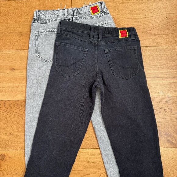 Empyre Black Loose Fit Wide Leg Youth Jeans - size 25 (2 pairs grey and black) - Picture 1 of 6